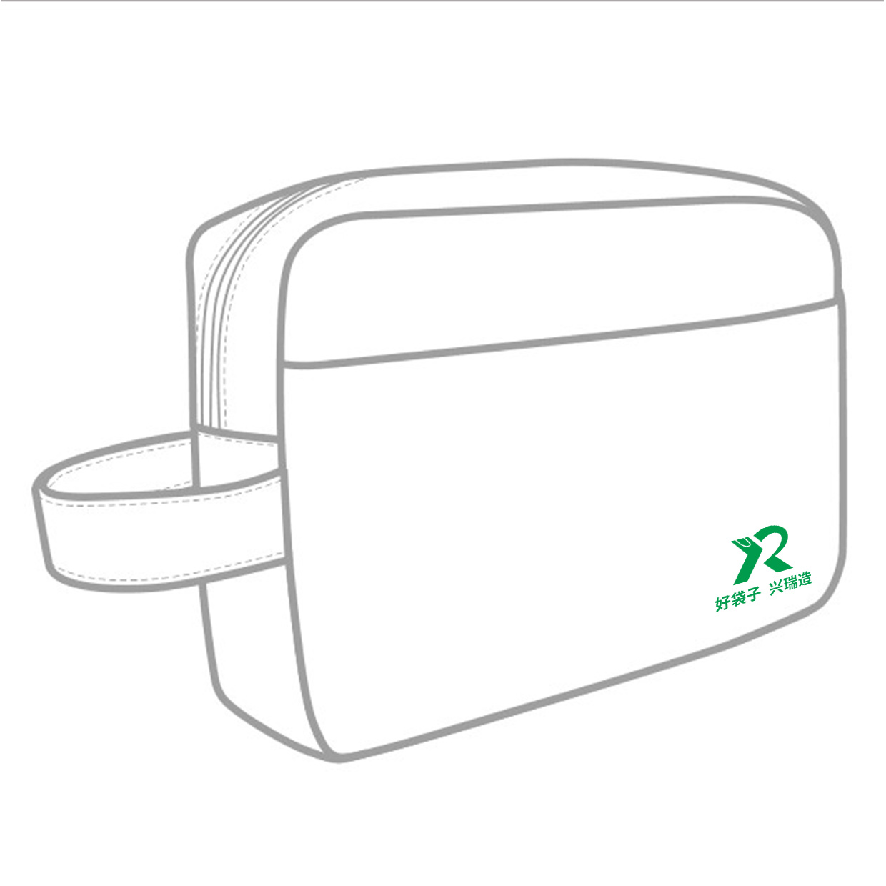 侧手提竖款洗漱包