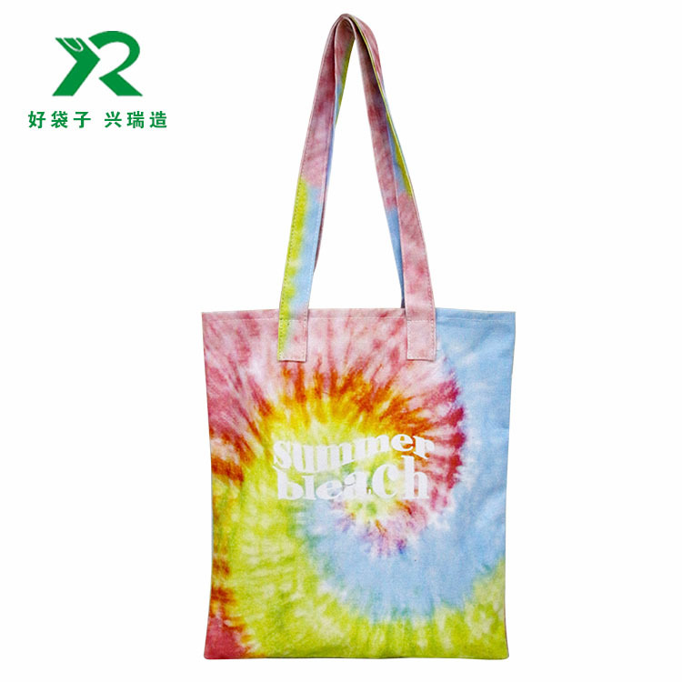 时尚渐变色棉布手提袋