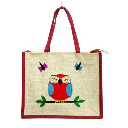 绣花手提麻布袋定制